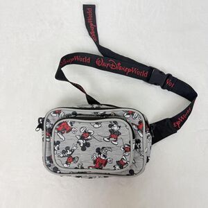 Disney Mickey Mouse Belt Bag Womens Small Gray Fanny Pack Walt Disney World